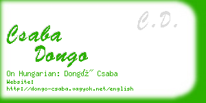 csaba dongo business card